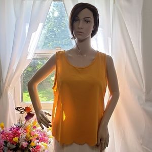 Sweet Claire Golden Yellow Sleeveless Top - Sz. XL